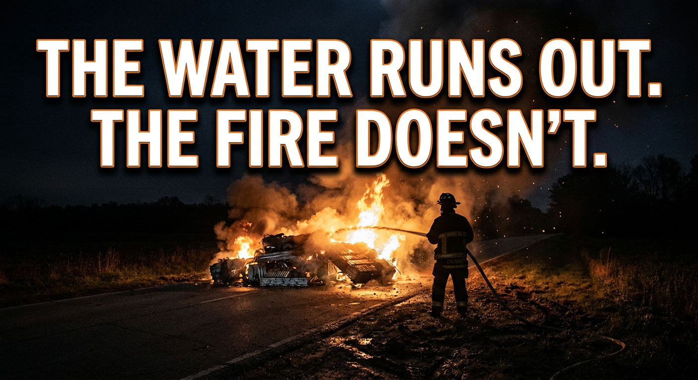 Lithium fire, limited water